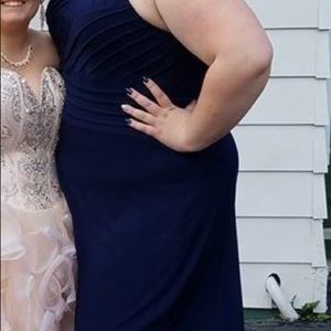 Navy prom dress. Empire waist